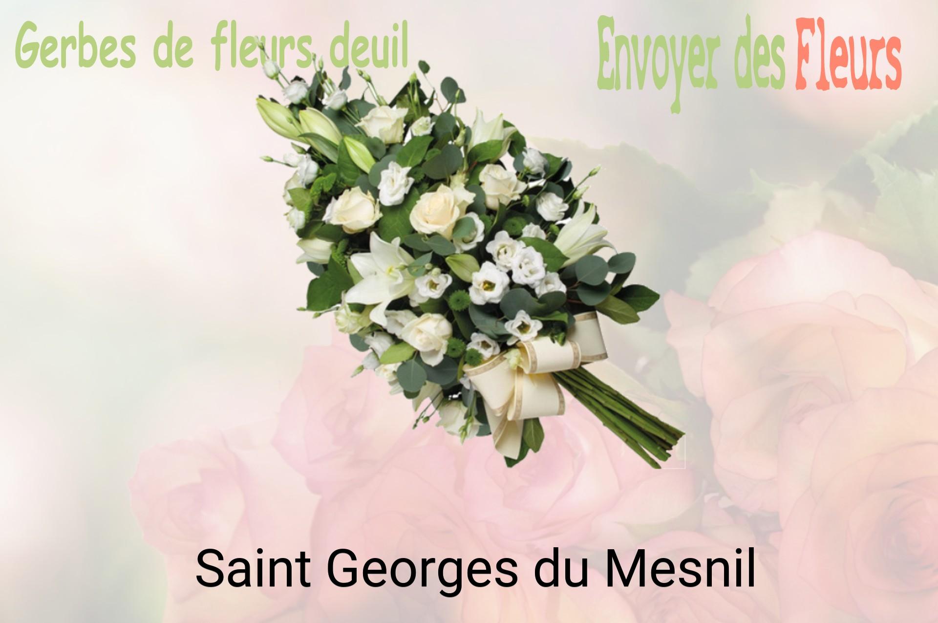 Gerbe de fleurs de deuil livrée à Saint-Georges-du-Mesnil